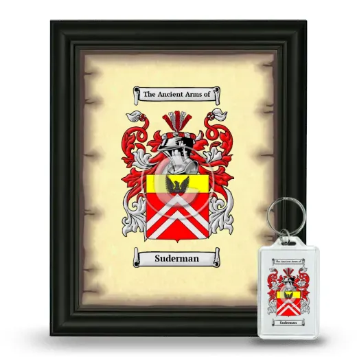 Suderman Framed Coat of Arms and Keychain - Black