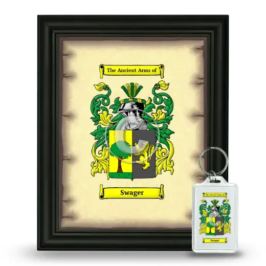 Swager Framed Coat of Arms and Keychain - Black