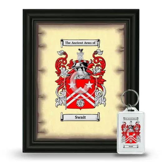 Swait Framed Coat of Arms and Keychain - Black