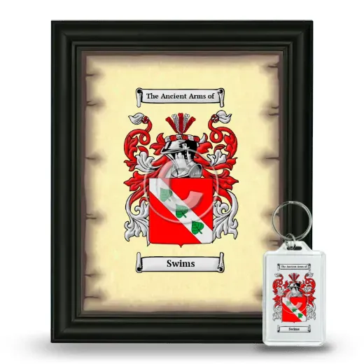 Swims Framed Coat of Arms and Keychain - Black