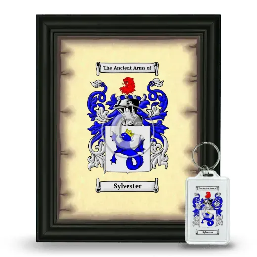 Sylvester Framed Coat of Arms and Keychain - Black