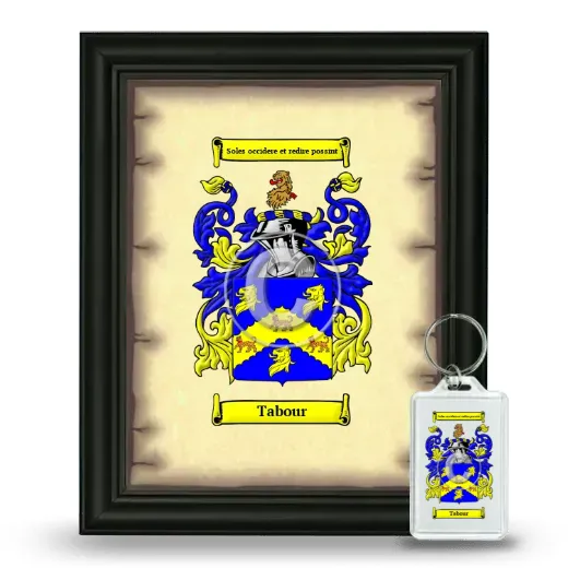 Tabour Framed Coat of Arms and Keychain - Black