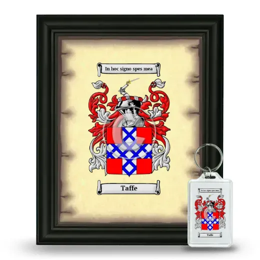 Taffe Framed Coat of Arms and Keychain - Black