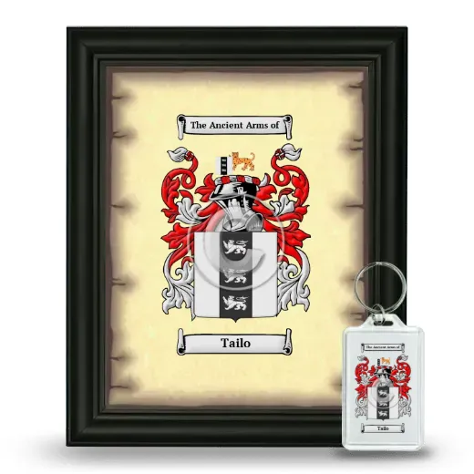 Tailo Framed Coat of Arms and Keychain - Black