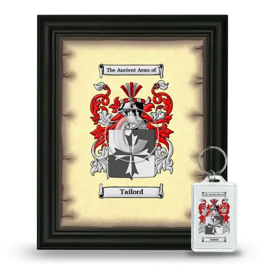Tailord Framed Coat of Arms and Keychain - Black
