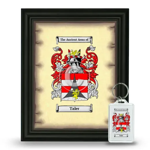Taler Framed Coat of Arms and Keychain - Black