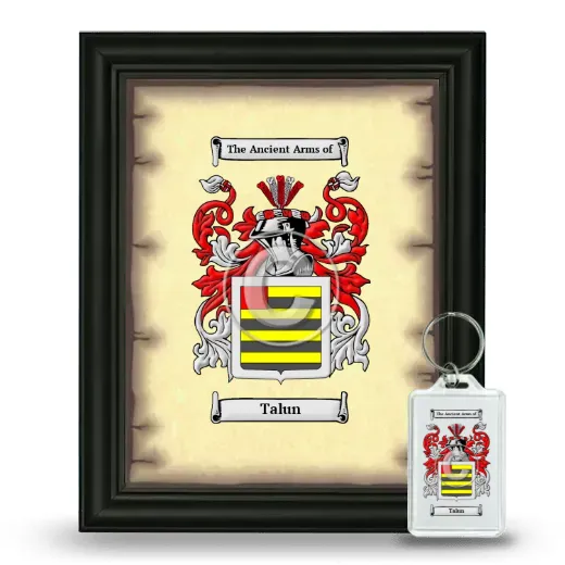 Talun Framed Coat of Arms and Keychain - Black