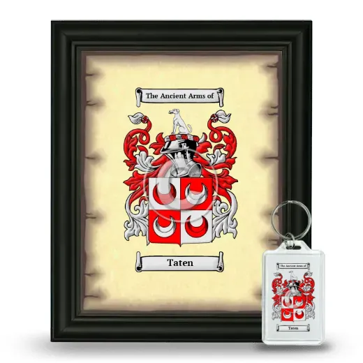 Taten Framed Coat of Arms and Keychain - Black