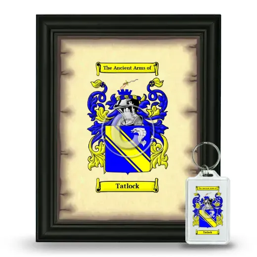 Tatlock Framed Coat of Arms and Keychain - Black