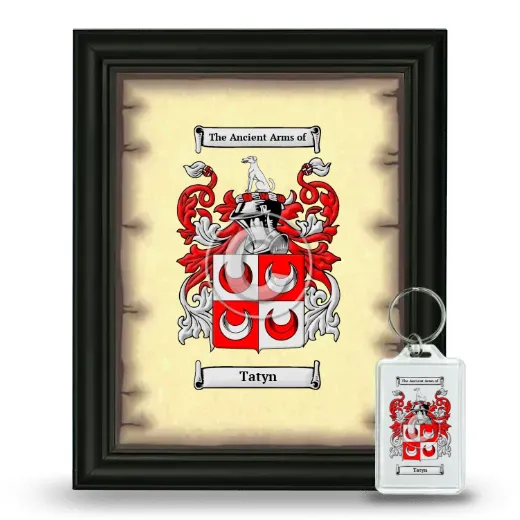 Tatyn Framed Coat of Arms and Keychain - Black