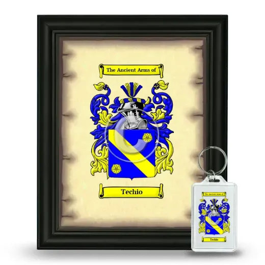 Techio Framed Coat of Arms and Keychain - Black