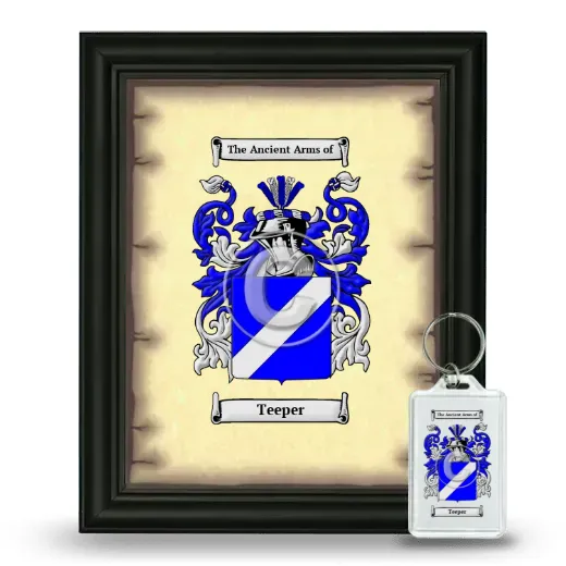 Teeper Framed Coat of Arms and Keychain - Black