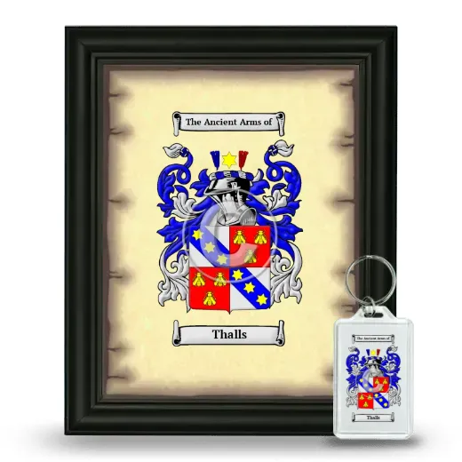 Thalls Framed Coat of Arms and Keychain - Black