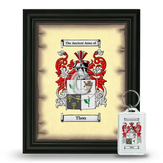 Thon Framed Coat of Arms and Keychain - Black