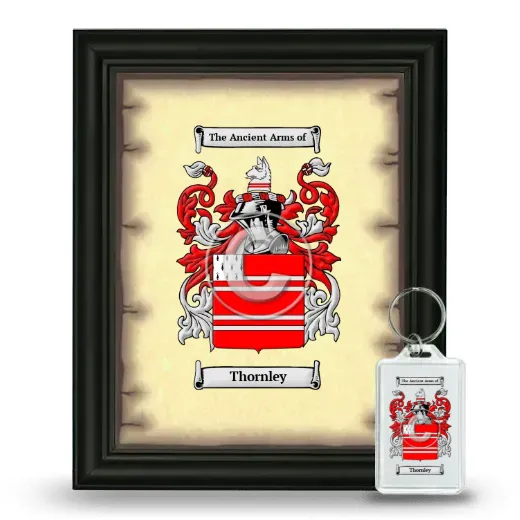 Thornley Framed Coat of Arms and Keychain - Black