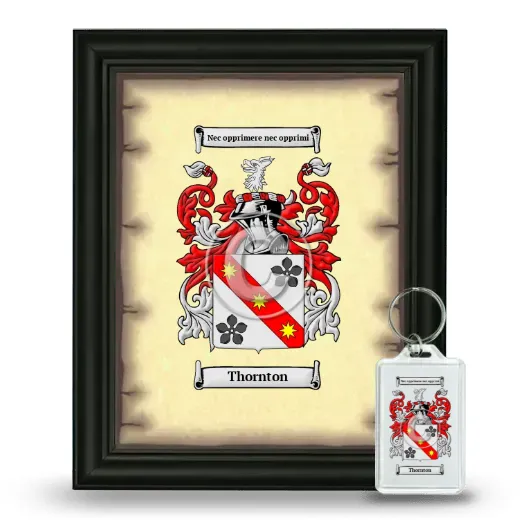 Thornton Framed Coat of Arms and Keychain - Black
