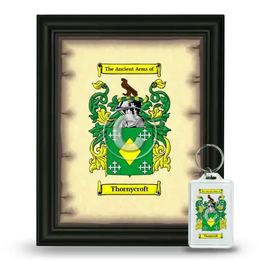 Thornycroft Framed Coat of Arms and Keychain - Black