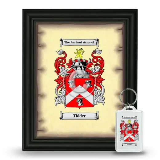 Tidder Framed Coat of Arms and Keychain - Black
