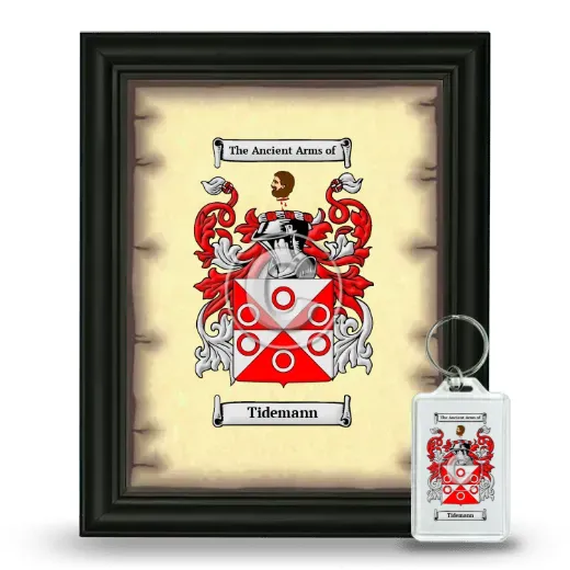Tidemann Framed Coat of Arms and Keychain - Black