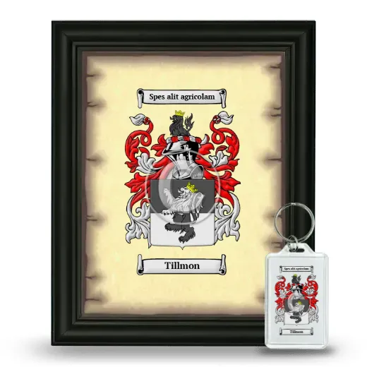 Tillmon Framed Coat of Arms and Keychain - Black