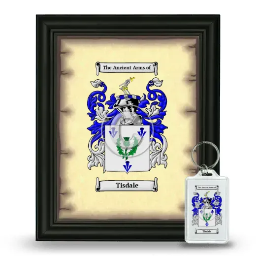 Tisdale Framed Coat of Arms and Keychain - Black