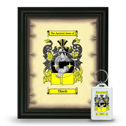 Tkach Framed Coat of Arms and Keychain - Black