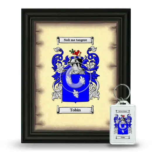 Tobin Framed Coat of Arms and Keychain - Black