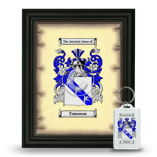 Tomoson Framed Coat of Arms and Keychain - Black