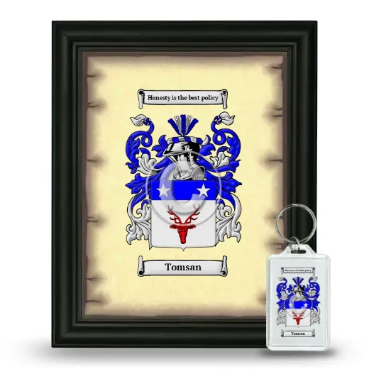 Tomsan Framed Coat of Arms and Keychain - Black