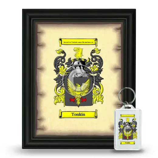 Tonkin Framed Coat of Arms and Keychain - Black