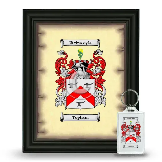 Topham Framed Coat of Arms and Keychain - Black