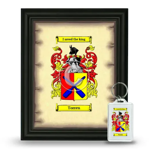 Torren Framed Coat of Arms and Keychain - Black