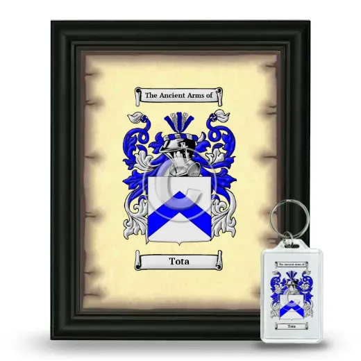 Tota Framed Coat of Arms and Keychain - Black