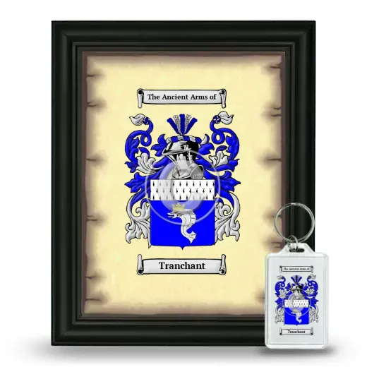 Tranchant Framed Coat of Arms and Keychain - Black