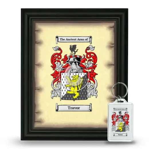 Travor Framed Coat of Arms and Keychain - Black