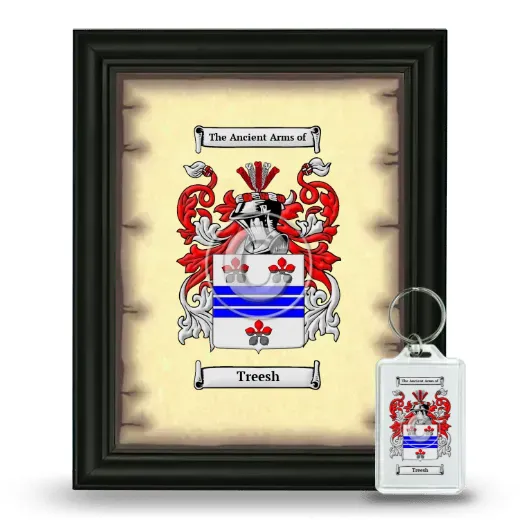 Treesh Framed Coat of Arms and Keychain - Black