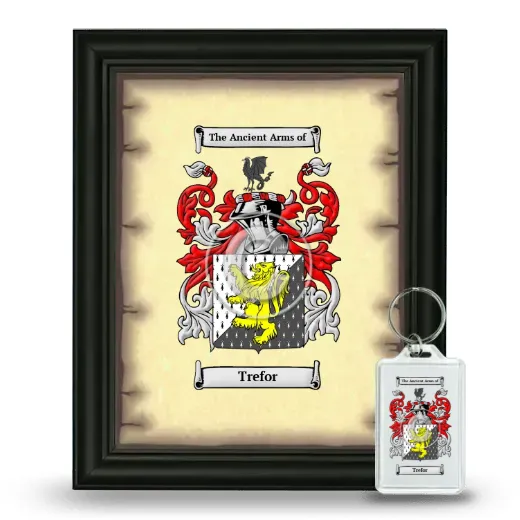 Trefor Framed Coat of Arms and Keychain - Black