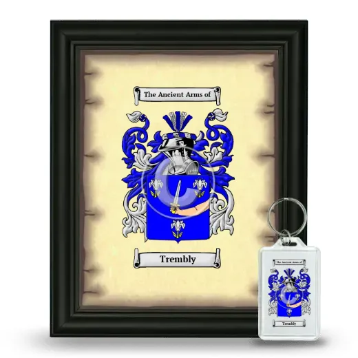 Trembly Framed Coat of Arms and Keychain - Black