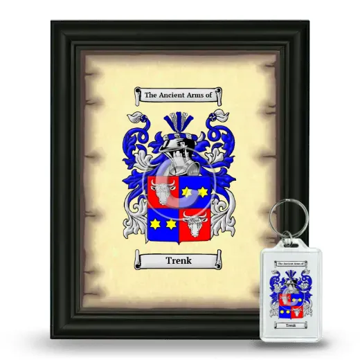 Trenk Framed Coat of Arms and Keychain - Black
