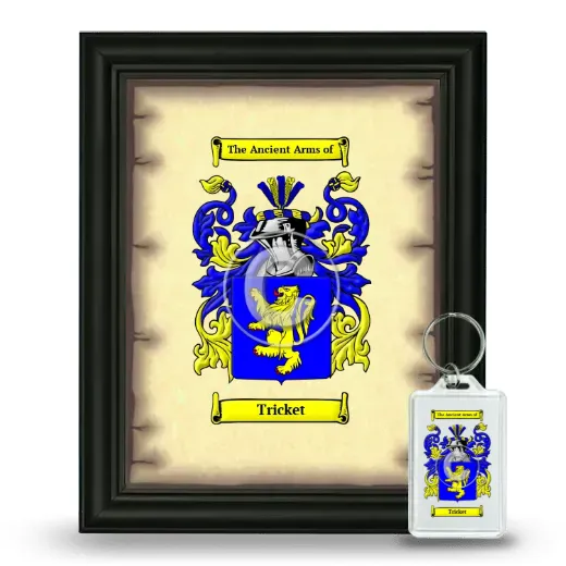 Tricket Framed Coat of Arms and Keychain - Black