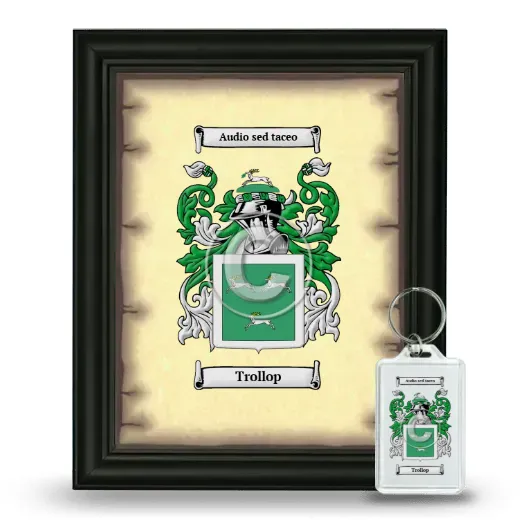Trollop Framed Coat of Arms and Keychain - Black