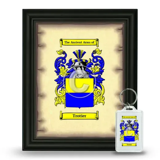 Trotier Framed Coat of Arms and Keychain - Black