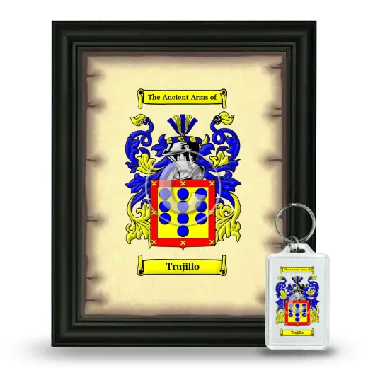 Trujillo Framed Coat of Arms and Keychain - Black