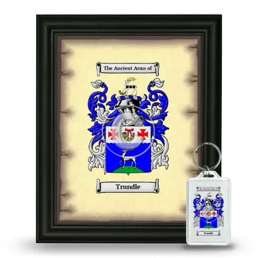 Trundle Framed Coat of Arms and Keychain - Black