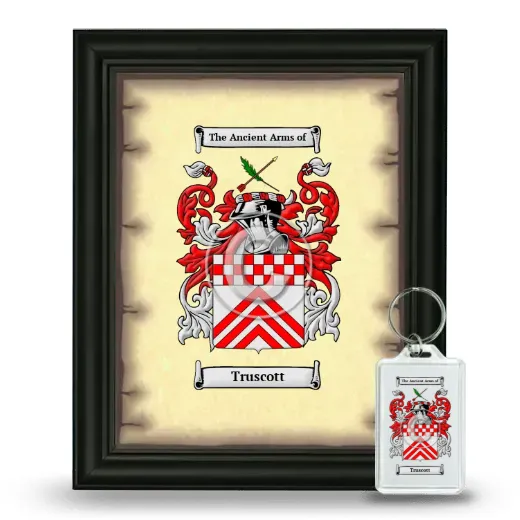 Truscott Framed Coat of Arms and Keychain - Black