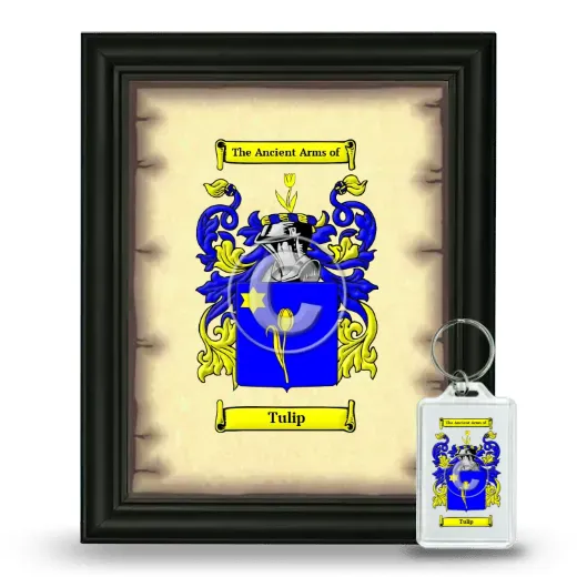 Tulip Framed Coat of Arms and Keychain - Black