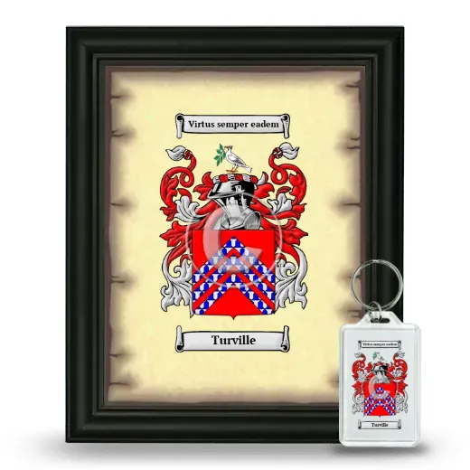Turville Framed Coat of Arms and Keychain - Black