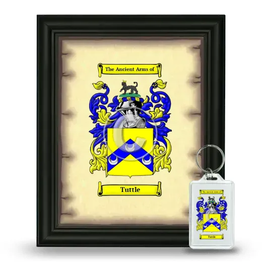 Tuttle Framed Coat of Arms and Keychain - Black
