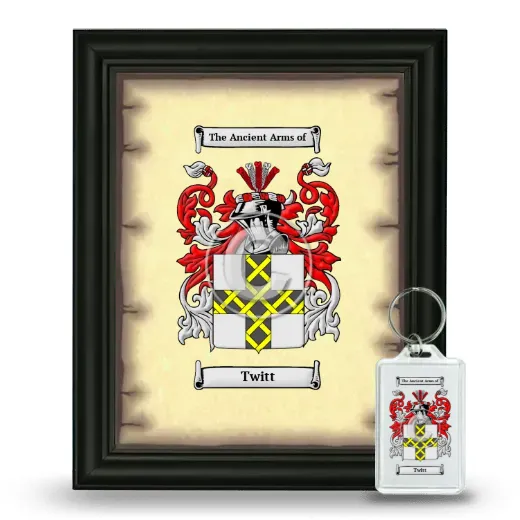 Twitt Framed Coat of Arms and Keychain - Black