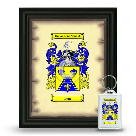 Tym Framed Coat of Arms and Keychain - Black